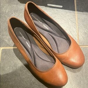 Rockport Women's Tan Leather Flats